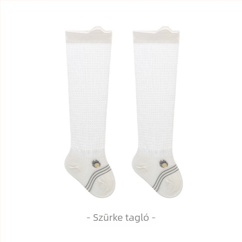 Gyerek zokni nyárra, ultra vékony, szúnyogmentes, hosszú cső, cartoon mintával