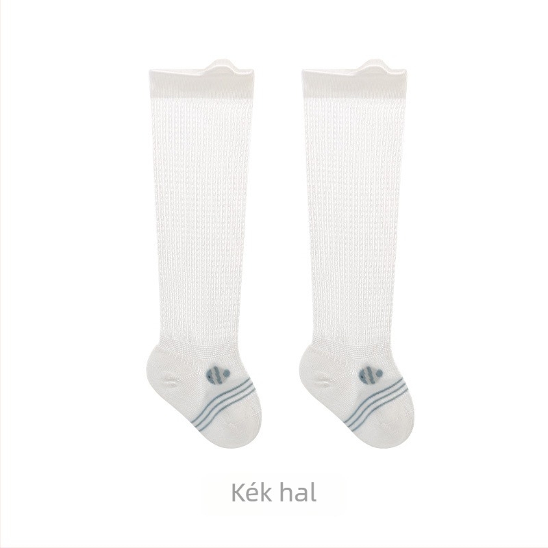 Gyerek zokni nyárra, ultra vékony, szúnyogmentes, hosszú cső, cartoon mintával