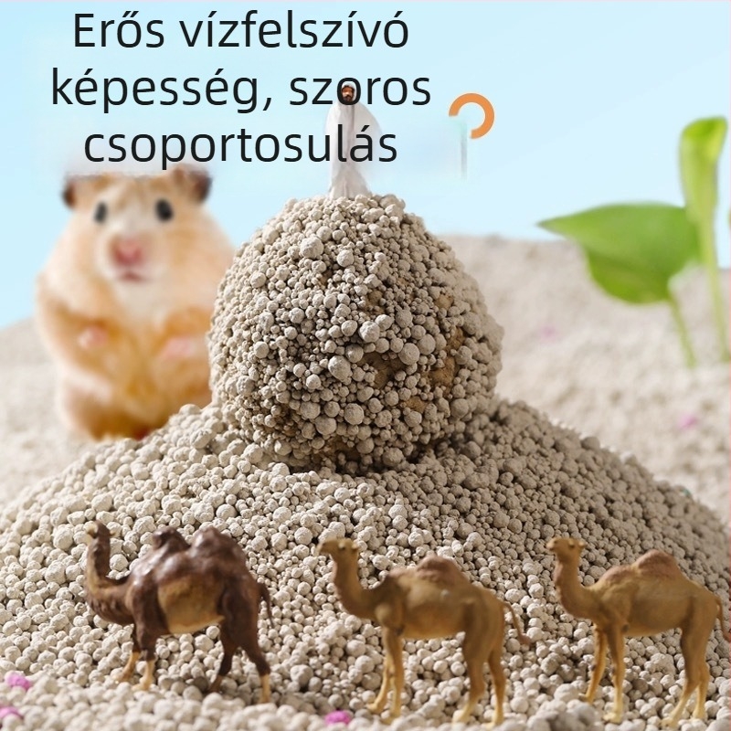 Hamster toalett aljzat dezodoráló, pormentes, univerzális, márka Biyi Qi, környezetbarát dezodorálás