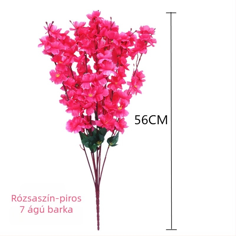 Őszibarackvirág ág dekorációhoz; Anyag: selyem virág; Fajta: Mesterséges őszibarack virág; Súly: 80 g; Felhasználás: Esküvő, Otthoni dekoráció