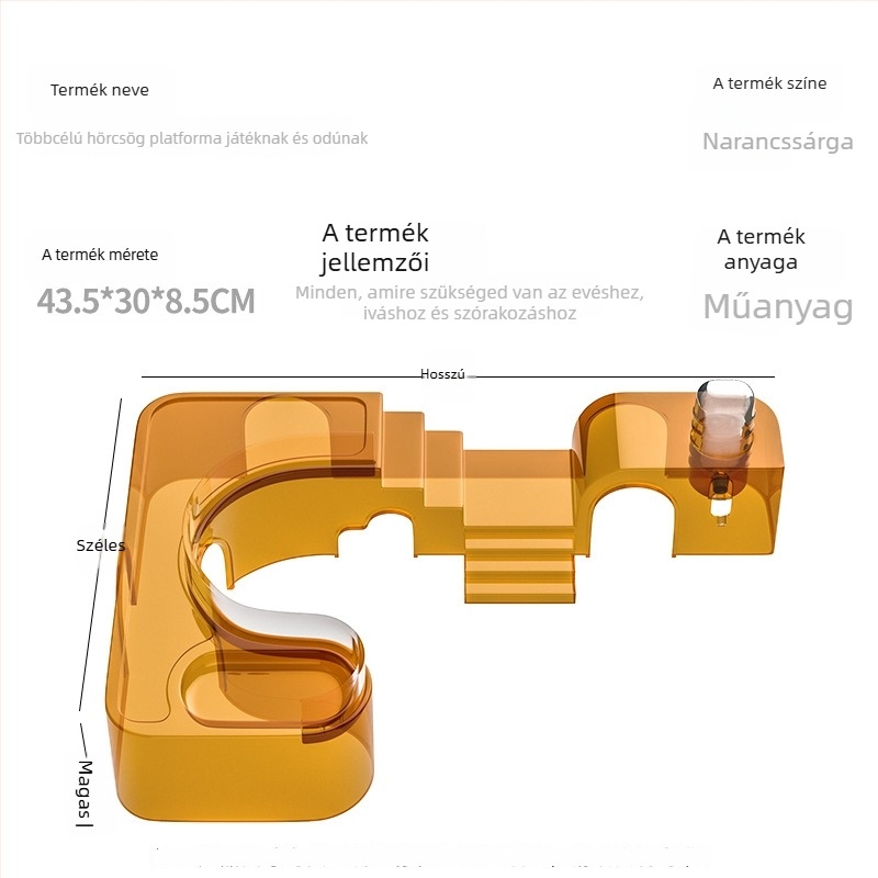 Hamster élőhely panorámás, átlátszó fészekkel, futópályával és villával; tartalmaz víztartályt és etetőtálat — Anyag: műanyag, Márka: Silly Darling