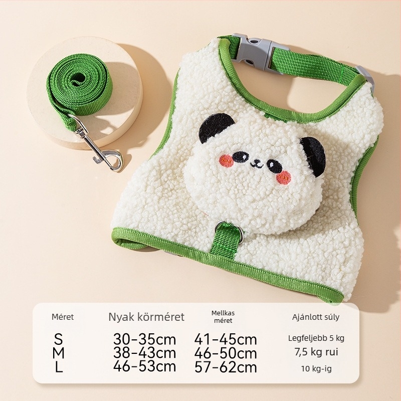 Macska mellény-stílusú póráz, gyapjú kapszula szövet és lélegző hálóval, nem visszahúzható, őszi-téli.