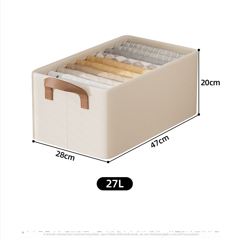 Garderóbba helyezhető tároló doboz, pamut- és lenvászonból készült ruhák szervezője, ágynemű és alsónemű tároló, nadrágok rendezője (Anyaga: pamut és len; Stílus: egyszerű; Privát Márka: Nem)