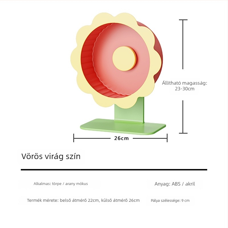 Hamster futókerék, műanyag, eredet: Shandong, tömeg: 1, dobozban 10 darab, márka Demon pet notes