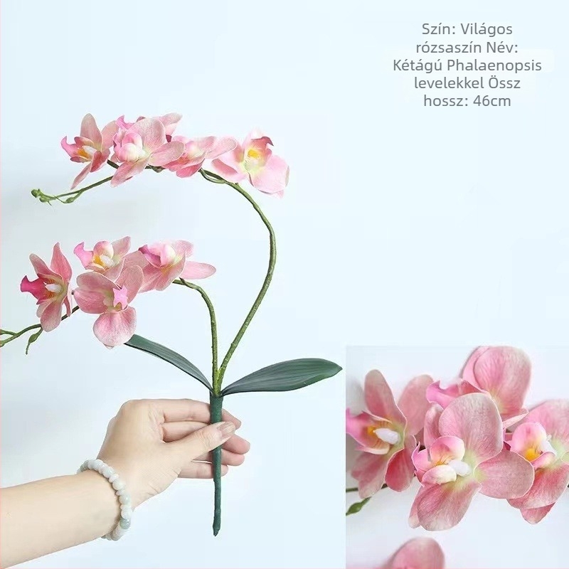 Mesterséges Phalaenopsis orchidea, selyem virág – Western butterfly márka, fajta Phalaenopsis