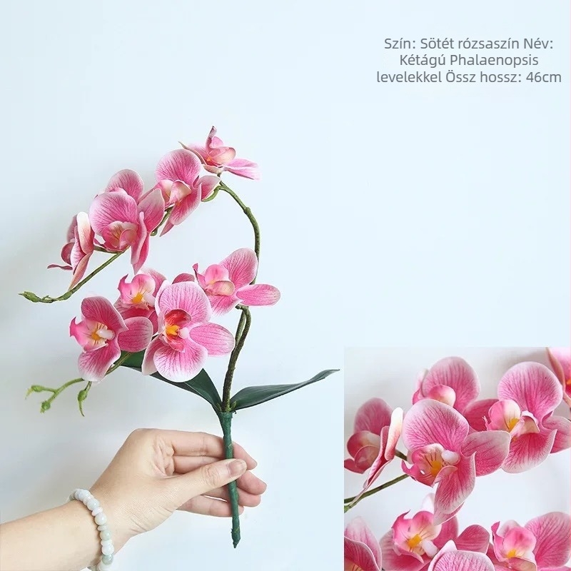 Mesterséges Phalaenopsis orchidea, selyem virág – Western butterfly márka, fajta Phalaenopsis