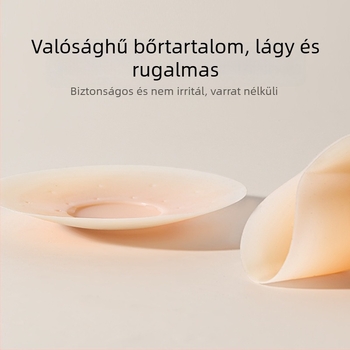 Vékony szilikon mellbimbó betét perforált kialakítással, lélegző, öntapadós, láthatatlan, varrás nélküli ruhákhoz