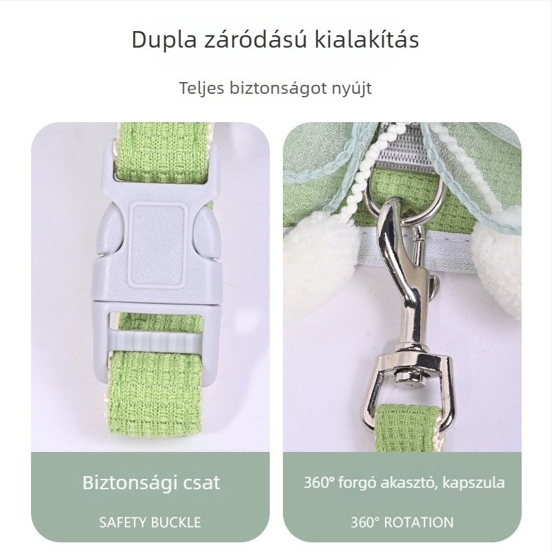 Kis testű kutyák mellény-heveder, poliészter, nem visszahúzható póráz sétákhoz