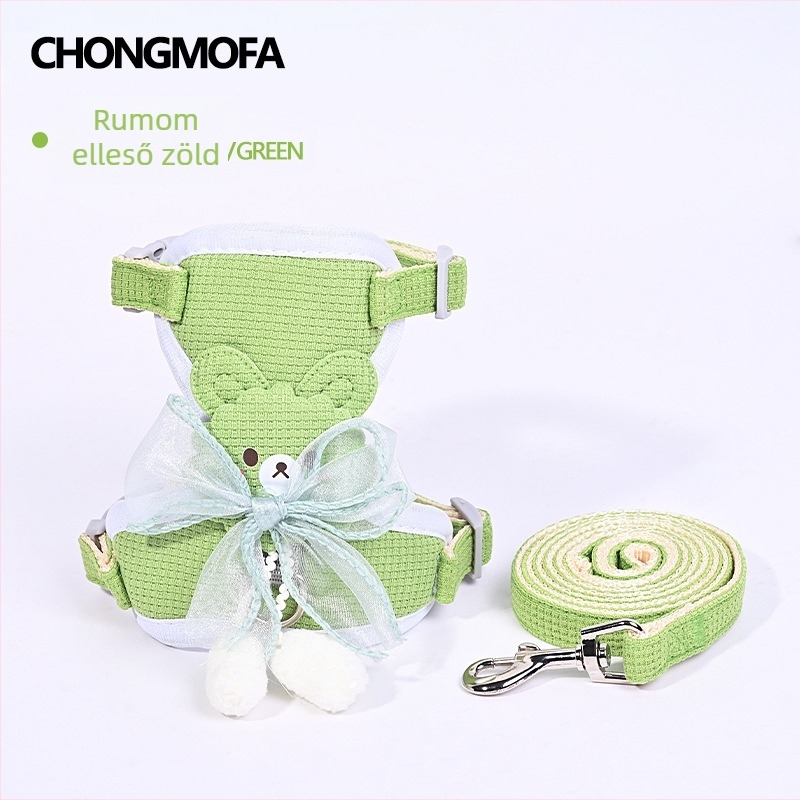 Kis testű kutyák mellény-heveder, poliészter, nem visszahúzható póráz sétákhoz