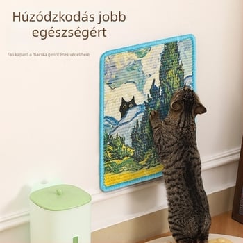 Sisal macska kaparó tábla – falra szerelhető, kopásálló, szálak kihullása nélkül, japán stílusú