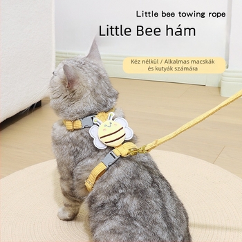 Nylon macska hám I-alakú mellkasi pánttal, állítható, nem visszahúzódó pórázzal, Yiwu eredetű, Jiawang yimiao márka