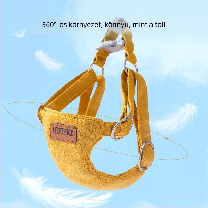 Kutya mellényhez rögzített póráz Mercerizált velúrból, fix hosszúságú, márka Neurotic Cat