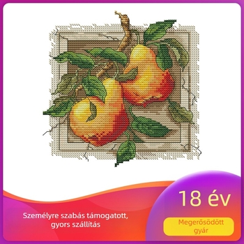 Kereszt-szemes készlet - Körte minta, 11CT anyag, Nappali dekoráció