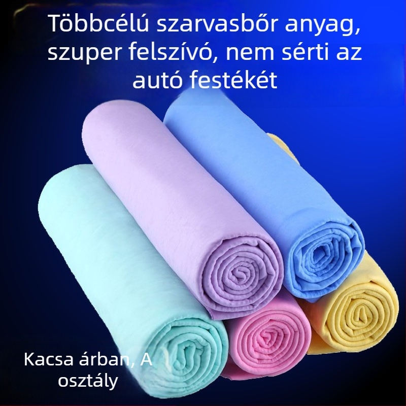 Autóápolási törlő – PVA-alapú, rendkívül nedvszívó, olajfelszívó, velúr textúra