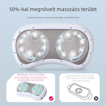 F5 Otthoni hasmasszírozó kettős korongokkal, technikák: forró kompresszió és dagasztás, hálózati tápegység, gombos vezérlés, intelligens időzítés