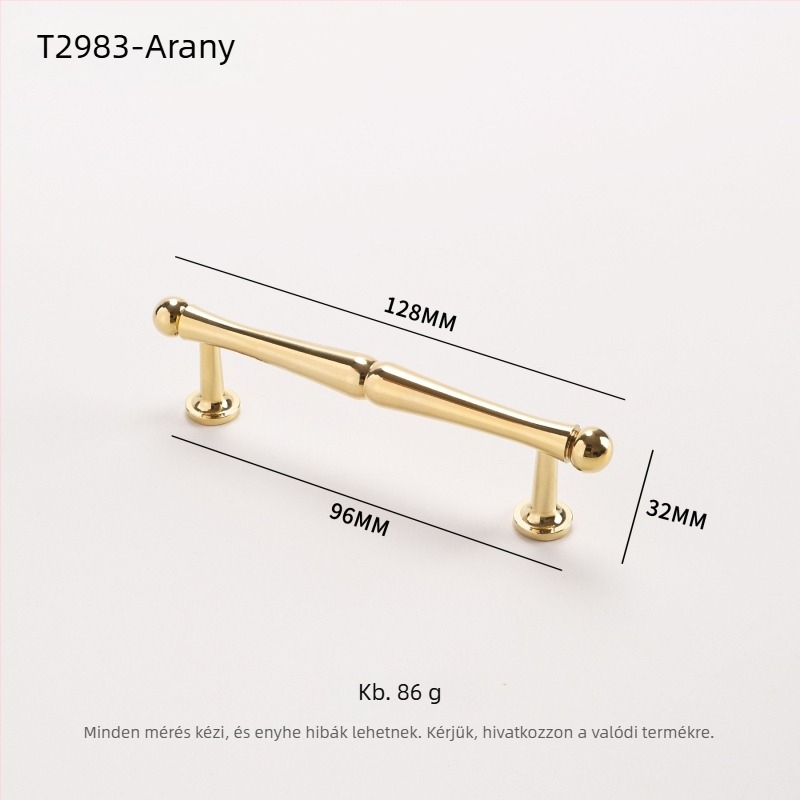 Szekrényajtó és fiók fogantyú – Francia stílusú sárgaréz, CNC megmunkálás, modell 2983, Nado