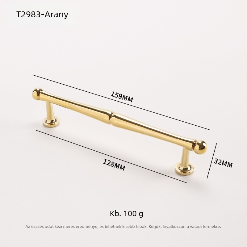 Szekrényajtó és fiók fogantyú – Francia stílusú sárgaréz, CNC megmunkálás, modell 2983, Nado