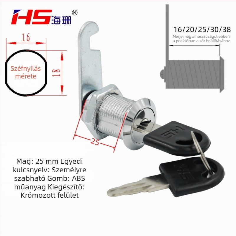 Hengerzár HS-25 a HS Haishan-tól, cinkötvözet, irodai bútorokhoz, új kínai stílus