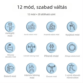 EMS mikroárammal működő hasi formázó öv vibrációs masszázzsal és meleg nyomással — USB tápegység, állítható intenzitás, 5–7 masszírozófej, Tomorrow's beauty