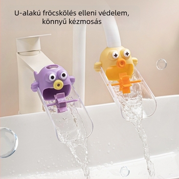 Csaptelep-hosszabbító – Gyerek témájú rajzfilmszerű dizájn, univerzális kompatibilitás, Anyag: PP, Funkció: csaptelep-hosszabbító, Márka: Xingyang, Sorozat: Dudu fish, Bevezetés: 2025 ápr.