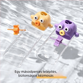 Csaptelep-hosszabbító – Gyerek témájú rajzfilmszerű dizájn, univerzális kompatibilitás, Anyag: PP, Funkció: csaptelep-hosszabbító, Márka: Xingyang, Sorozat: Dudu fish, Bevezetés: 2025 ápr.