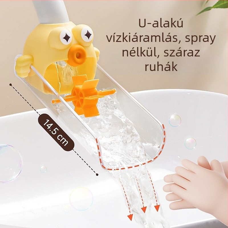 Csaptelep-hosszabbító – Gyerek témájú rajzfilmszerű dizájn, univerzális kompatibilitás, Anyag: PP, Funkció: csaptelep-hosszabbító, Márka: Xingyang, Sorozat: Dudu fish, Bevezetés: 2025 ápr.