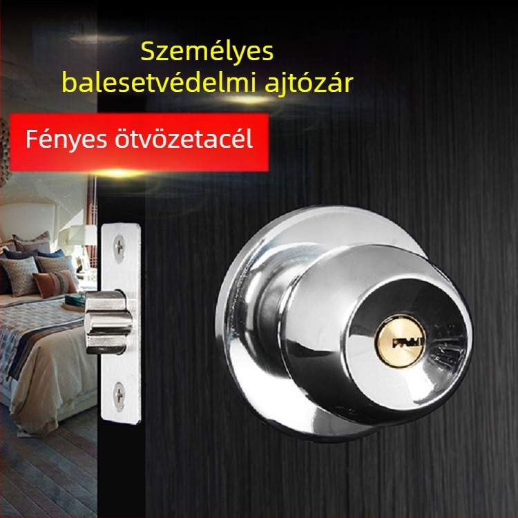 Nemes acélból készült golyózár fa ajtókhoz, modell 568, modern egyszerű stílus