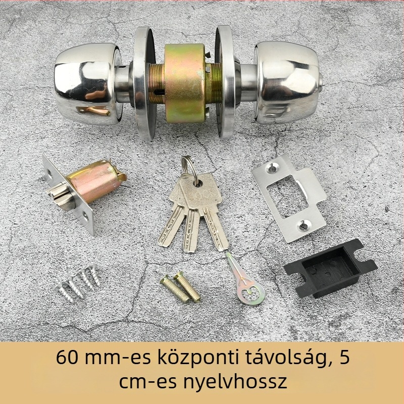 Nemes acélból készült golyózár fa ajtókhoz, modell 568, modern egyszerű stílus