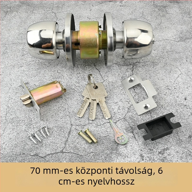 Nemes acélból készült golyózár fa ajtókhoz, modell 568, modern egyszerű stílus