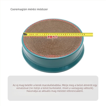 Körkörös macska vakaró hullámkartonból, cserélhető maggal, egyszerű stílus, 50 darabos csomag