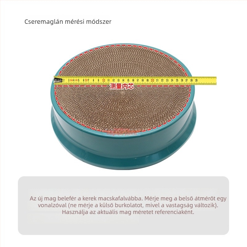 Körkörös macska vakaró hullámkartonból, cserélhető maggal, egyszerű stílus, 50 darabos csomag