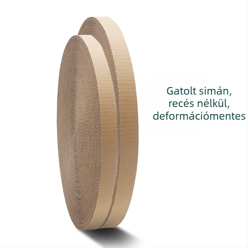 Körkörös macska vakaró hullámkartonból, cserélhető maggal, egyszerű stílus, 50 darabos csomag