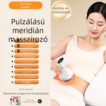 Újrat tölthető meridián masszírozó készülék mikroáram, rezgés és melegítés
