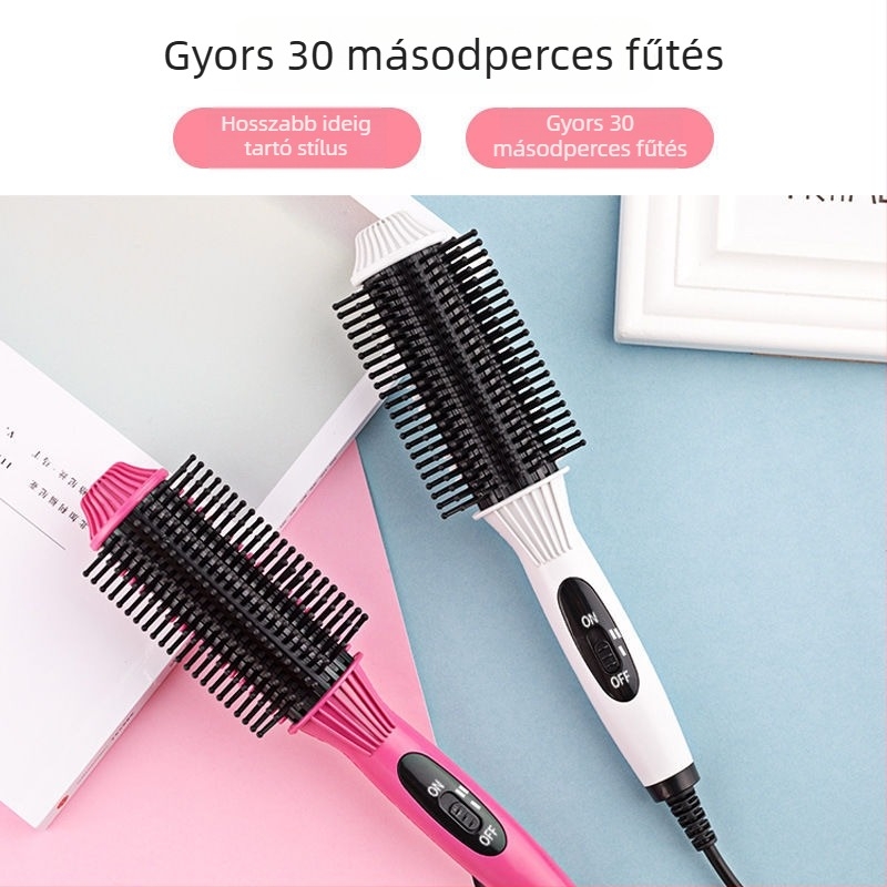 2-in-1 hajvasaló és göndörítő eszköz turmalinkerámiával, görgőátmérő kisebb, mint 15 mm, két hőmérséklet-beállítás, 20W, 220V, nedves és száraz hajhoz