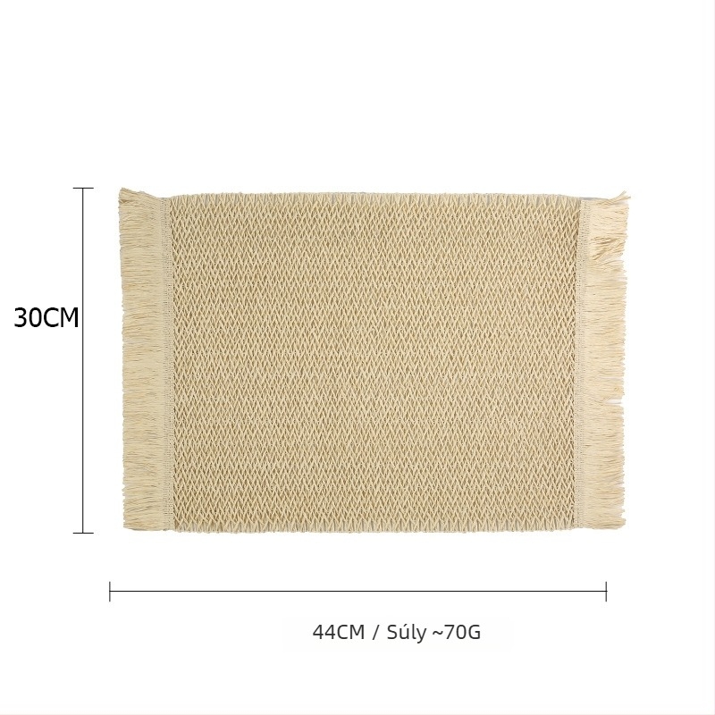 Kötött papírtálaló asztalhoz – környezetbarát, hőszigetelő, égésbiztos, dekoratív; anyag: papír; minta: egyszínű; forma: kör, négyzet, szabálytalan; biológiailag lebontható