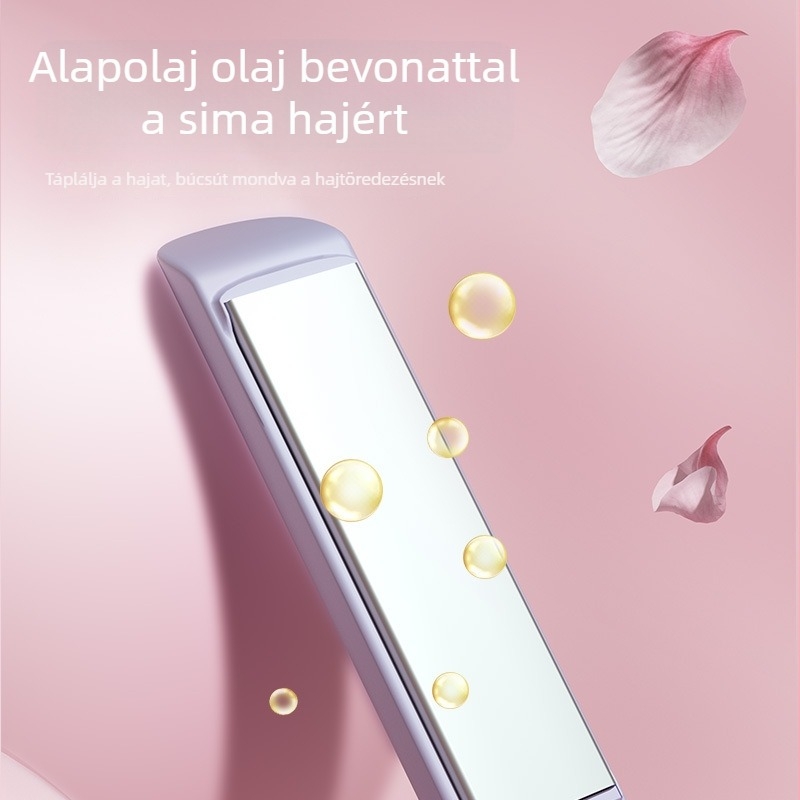 Kétfunkciós hajformázó készülék göndörítésre és haj egyenesítésére, kerámia bevonatú fűtőlemezekkel, 21–30 mm átmérőjű hengert, 220 V, 30 W