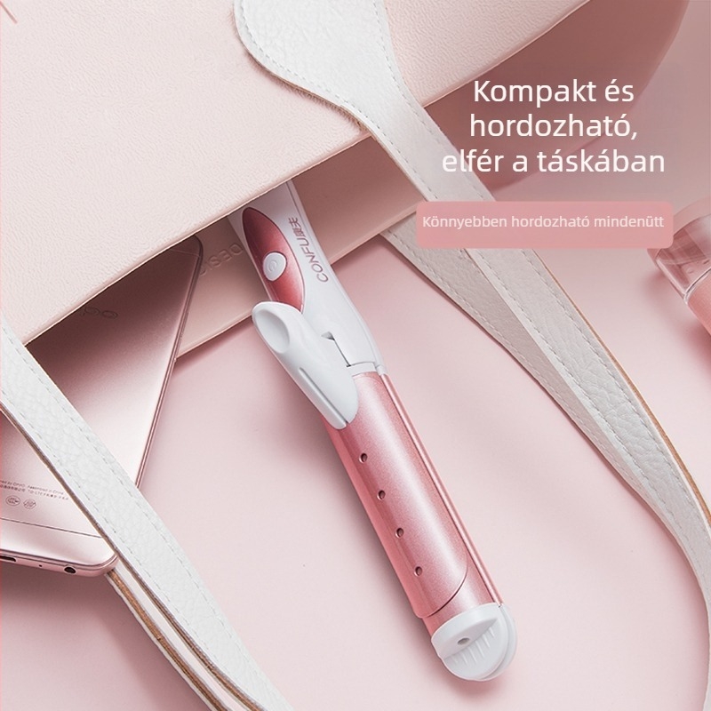 Koji kettős funkciójú hajvasaló és göndörítő titán bevonattal, 21–30 mm-es átmérőjű hengő, kábelről üzemelő AC, állítható hőmérséklet, 42 W