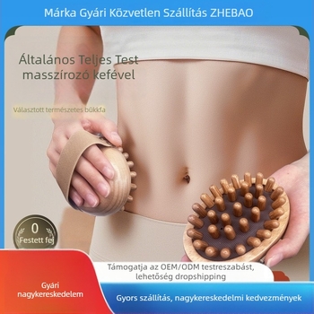 Gua sha deszka és eszköz, meridián kefé, Zhebao márka, fából készült, egészségmasszázs