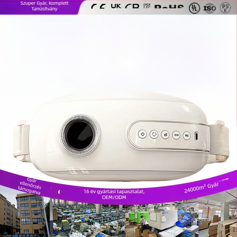 Hasmasszírozó hőterápiával és gyúrással, újratölthető, gombos vezérlés, időzítő