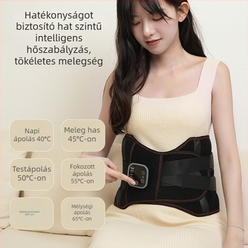 Hongzhi vezeték nélküli derék masszírozó fűtés és meleg tömörítés funkcióval, vibráció, mechanikus vezérlés, legfeljebb 4 masszázsfej