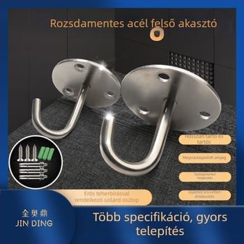 Rozsdamentes acélból készült mennyezeti kampó vetítőfüggönyökhöz, modern minimalista kivitelezés, nikkelezett felület, huzalos felület — Jin Aoding