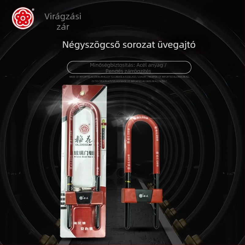 Üvegajtóhoz készült ajtózár – Plum Blossom Lock MH800-806/808, acélból készült, irodai, szoba- és csúszóajtókhoz, modern egyszerű stílus