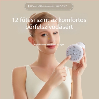 Elektromos meridián masszírozó otthoni használatra, hasmasszázs, váll- és nyakrezgés, vörös fényes terápia és melegítés – újratölthető, gombos vezérlés, modell JLS-666, 40–55°C, 1500mAh, ABS