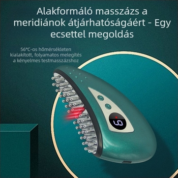Elektronikus masszázsgép hőkezeléssel és moxibuzícióval, USB tápegység, 4 fokozat, 45°C-ig, ABS ház