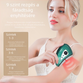 Elektronikus masszázsgép hőkezeléssel és moxibuzícióval, USB tápegység, 4 fokozat, 45°C-ig, ABS ház