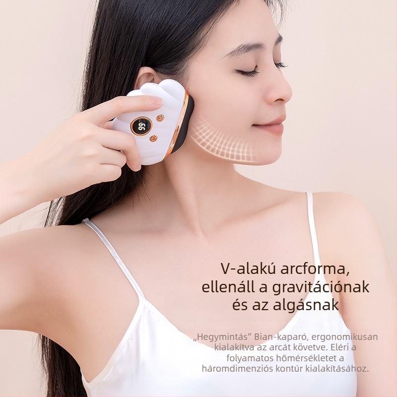 Elektromos arctisztító készülék melegítéssel és vibrációval, USB tápegység, 3 üzemmód, ABS ház, 500 mAh akkumulátor