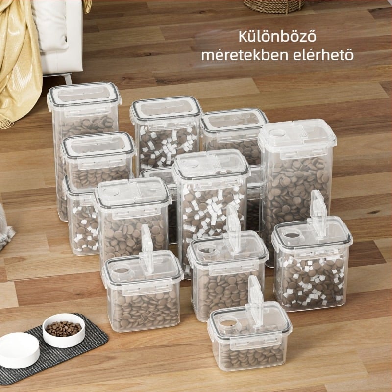 Yanghua műanyag kisállat élelmiszertároló tartály, nedvességálló, 800–1000 ml