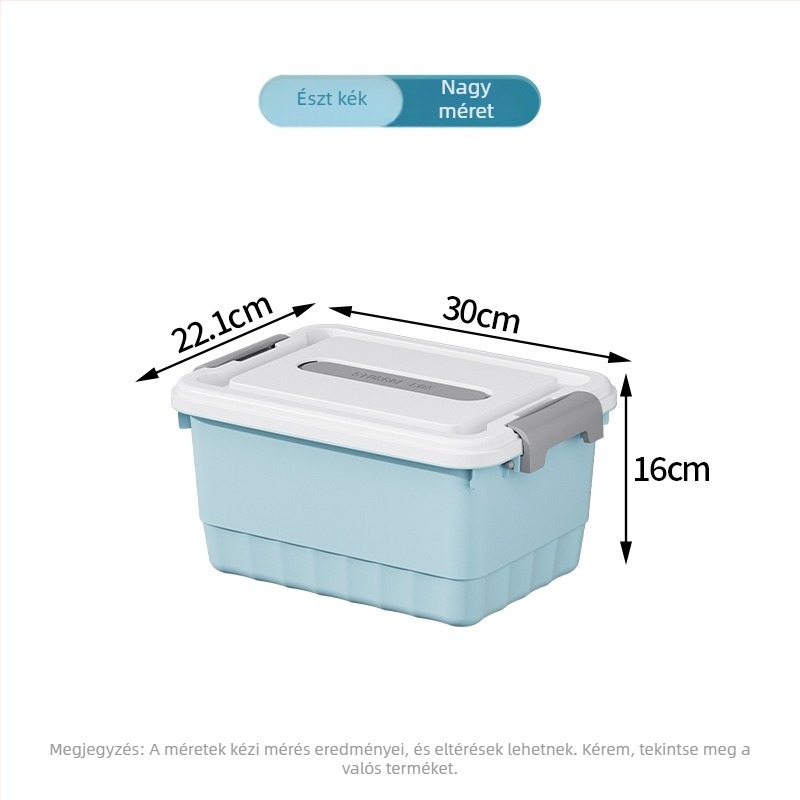 PP műanyag tároló doboz, többfunkciós porálló szervező, hordozható ruházathoz, játékokhoz és kozmetikumokhoz