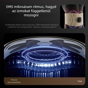 Deréktáji masszírozó EMS impulzussal, mikroáramú melegítés, vibráció és meleg kompresszió, 4 masszázsfej, akkumulátoros működés YM-03