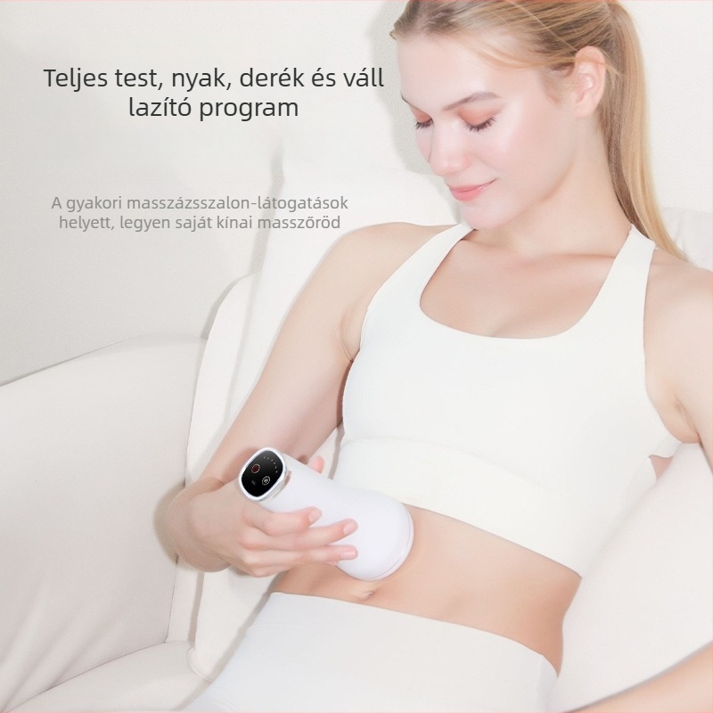 Kézi teljes testmasszírozó magas frekvenciájú vibrációval és dagasztó masszázzsal, USB tápegység, érintéses vezérlés